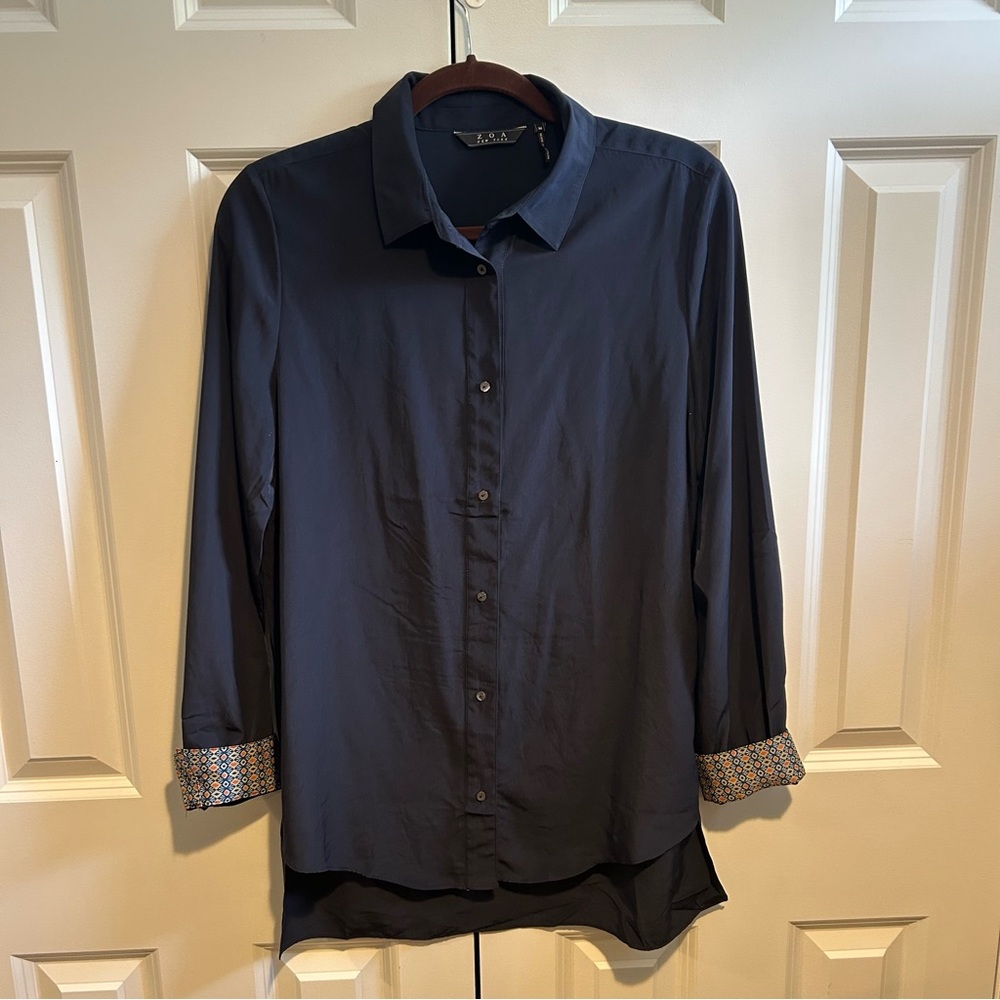 ZOA New York Button Down Tunic Shirt - M